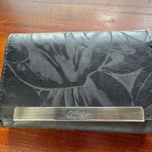 Patricia Nash Black Wallet with Silver Accent